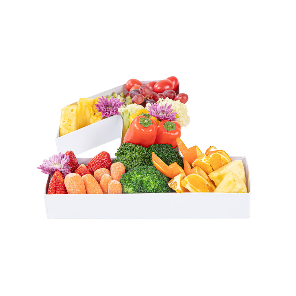Chef 101 White Paper Charcuterie Fillable Number 1 Tray - 12" x 10" x 1 1/2" - 1 count box