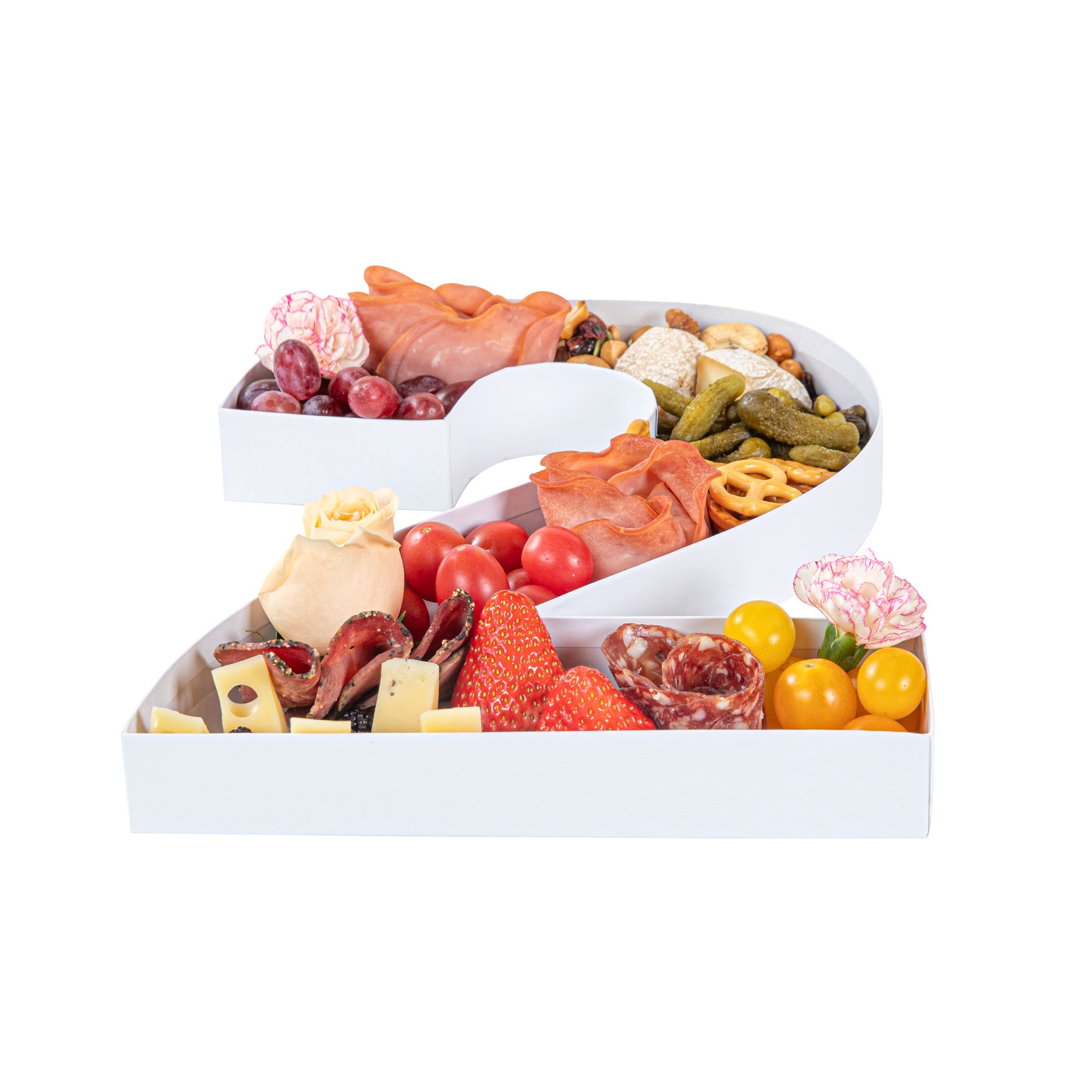 Chef 101 White Paper Charcuterie Fillable Number 2 Tray - 12" x 10" x 1 1/2" - 1 count box