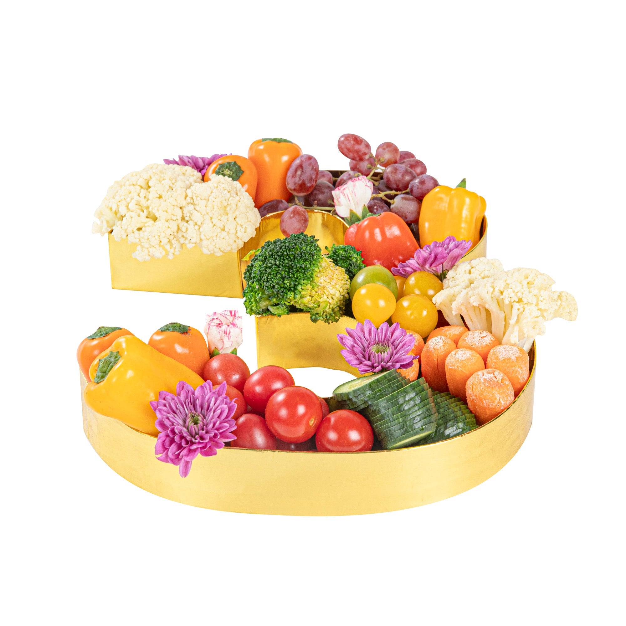 Chef 101 Gold Paper Charcuterie Fillable Number 3 - 12" x 10" x 1 1/2" - 1 count box