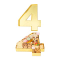 Chef 101 Gold Paper Charcuterie Fillable Number 4 Tray - 12" x 10" x 1 1/2" - 1 count box
