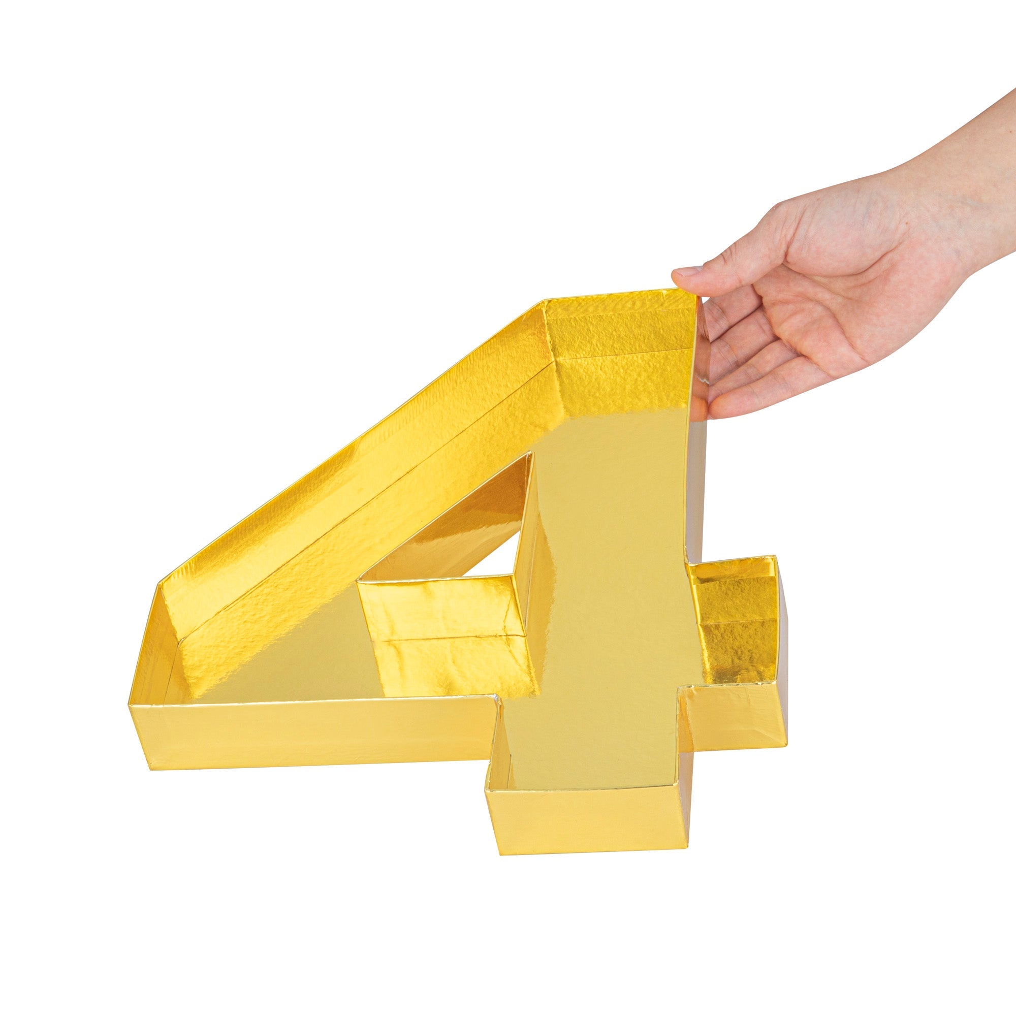 Chef 101 Gold Paper Charcuterie Fillable Number 4 Tray - 12" x 10" x 1 1/2" - 1 count box