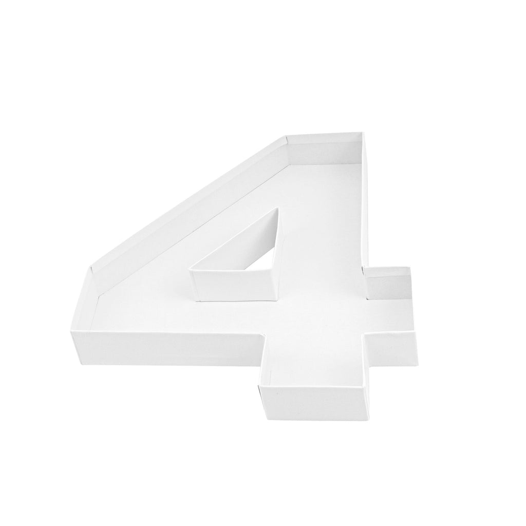 Chef 101 White Paper Charcuterie Fillable Number 4 Tray - 12" x 10" x 1 1/2" - 1 count box