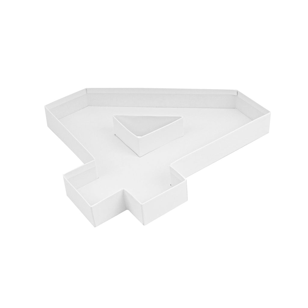 Chef 101 White Paper Charcuterie Fillable Number 4 Tray - 12" x 10" x 1 1/2" - 1 count box