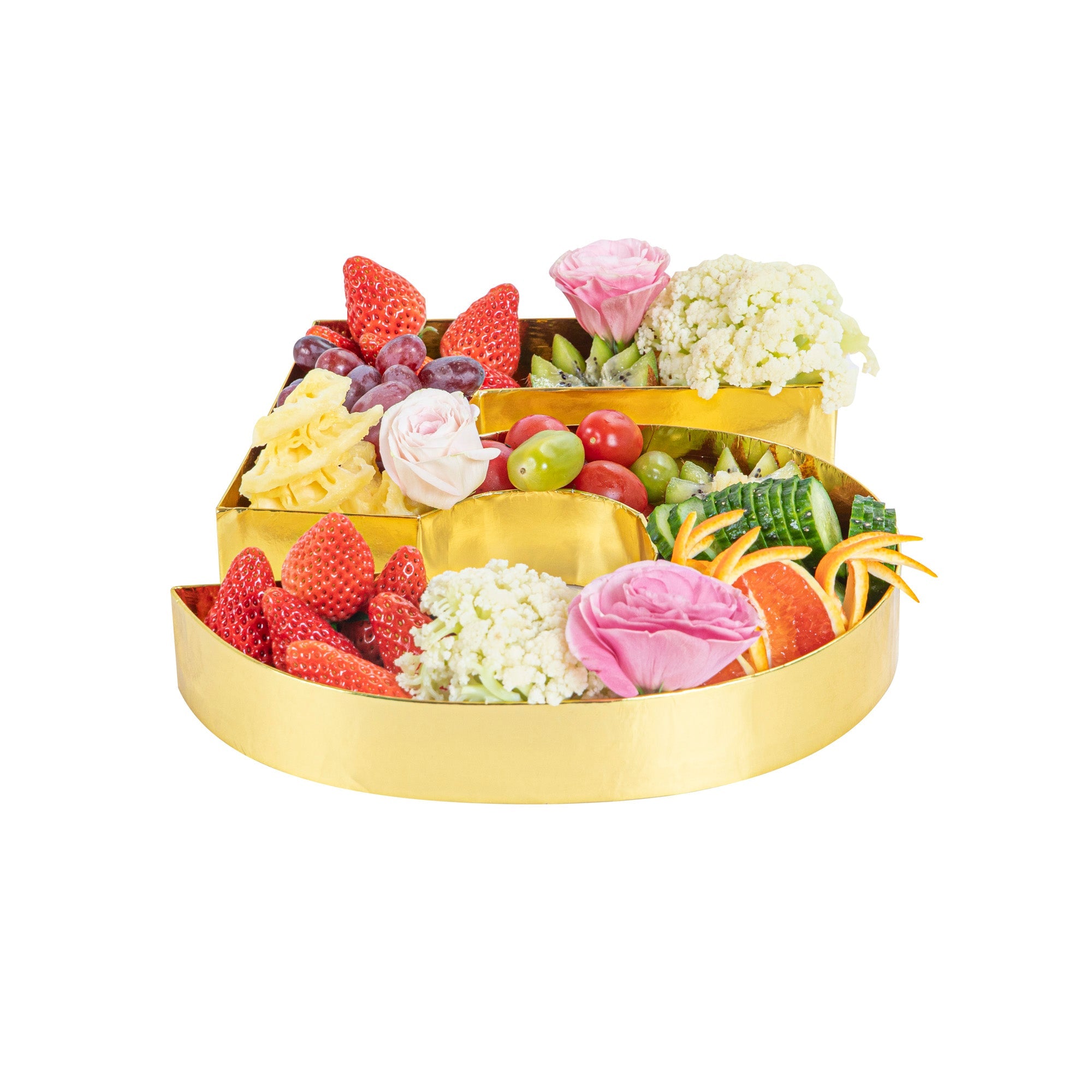 Chef 101 Gold Paper Charcuterie Fillable Number 5 Tray - 12" x 10" x 1 1/2" - 1 count box