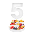Chef 101 White Paper Charcuterie Fillable Number 5 Tray - 12" x 10" x 1 1/2" - 1 count box