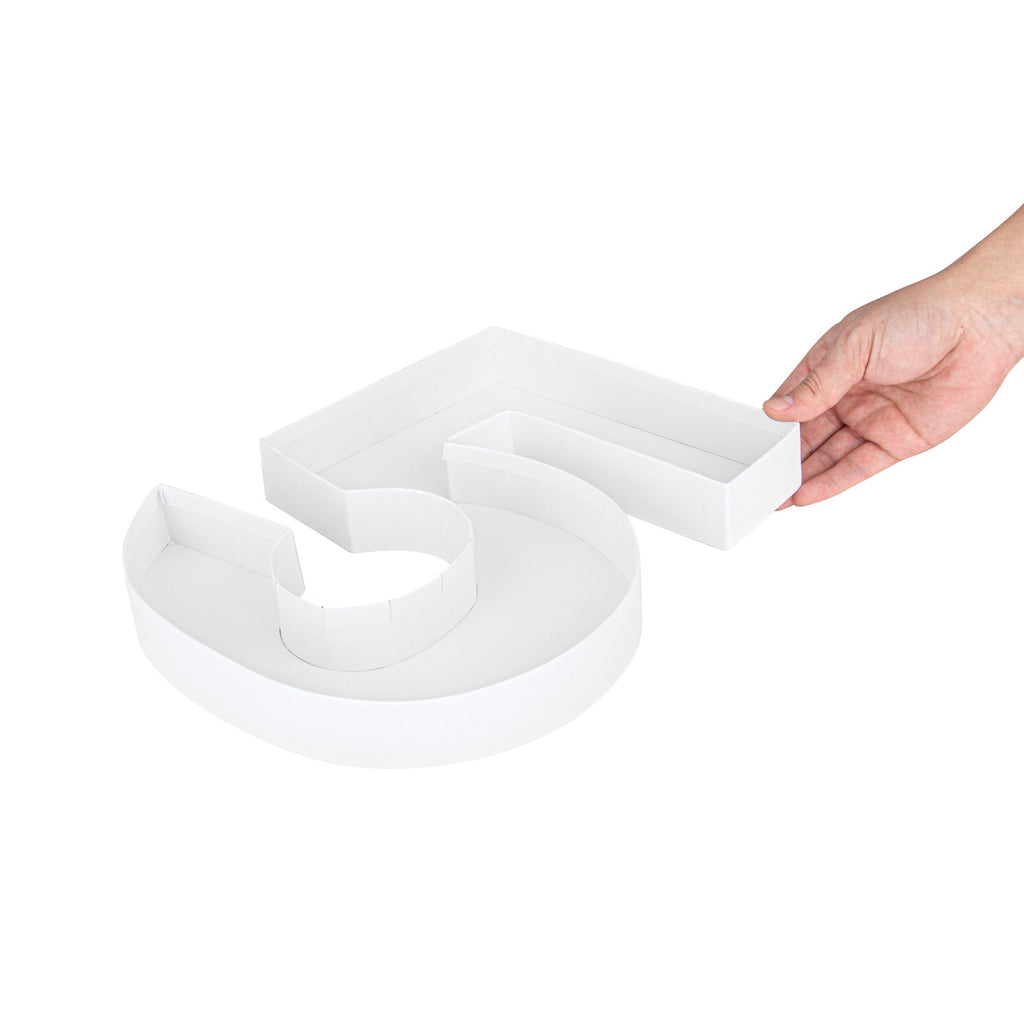 Chef 101 White Paper Charcuterie Fillable Number 5 Tray - 12" x 10" x 1 1/2" - 1 count box