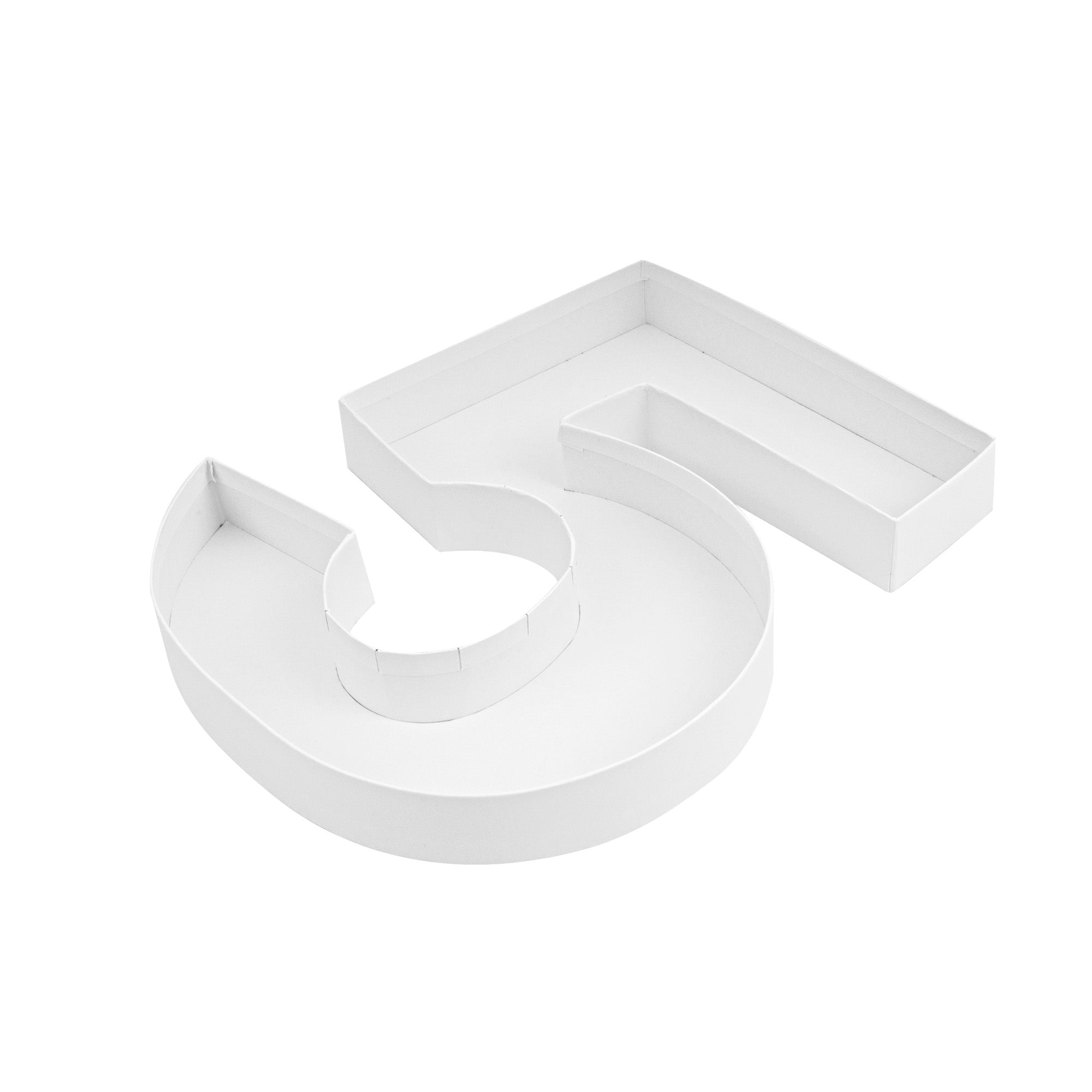 Chef 101 White Paper Charcuterie Fillable Number 5 Tray - 12" x 10" x 1 1/2" - 1 count box