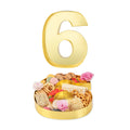 Chef 101 Gold Paper Charcuterie Fillable Number 6 Tray - 12" x 10" x 1 1/2" - 1 count box