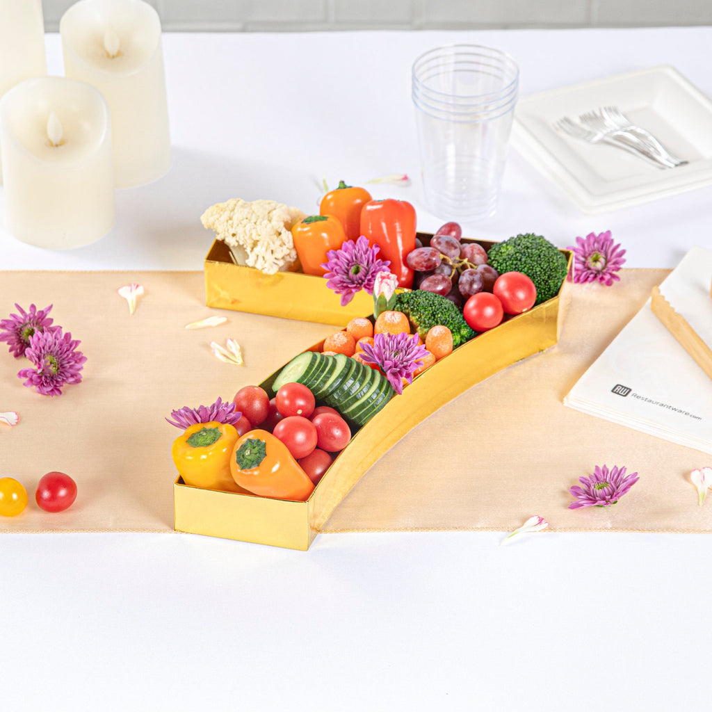 Chef 101 Gold Paper Charcuterie Fillable Number 7 Tray - 12" x 10" x 1 1/2" - 1 count box