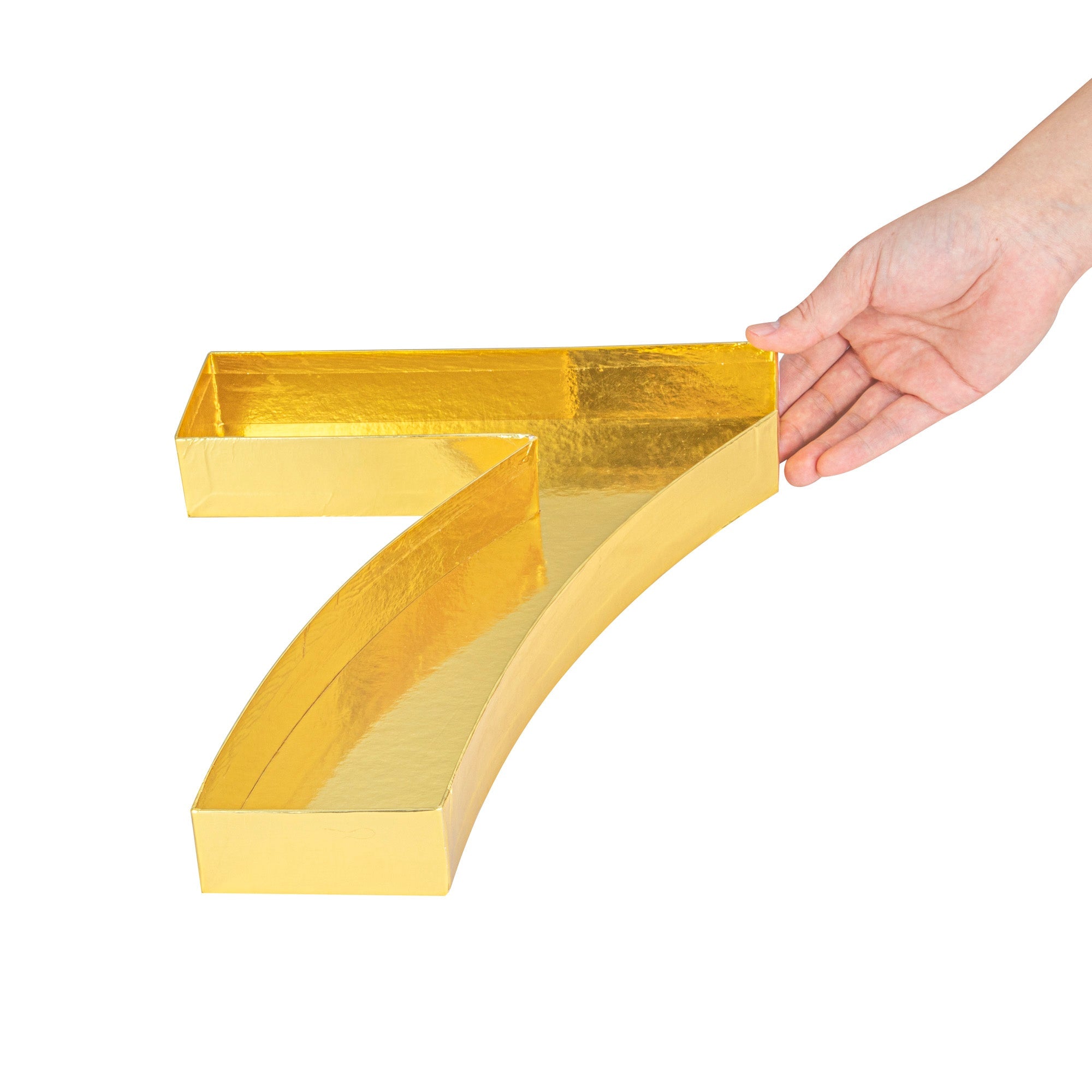 Chef 101 Gold Paper Charcuterie Fillable Number 7 Tray - 12" x 10" x 1 1/2" - 1 count box