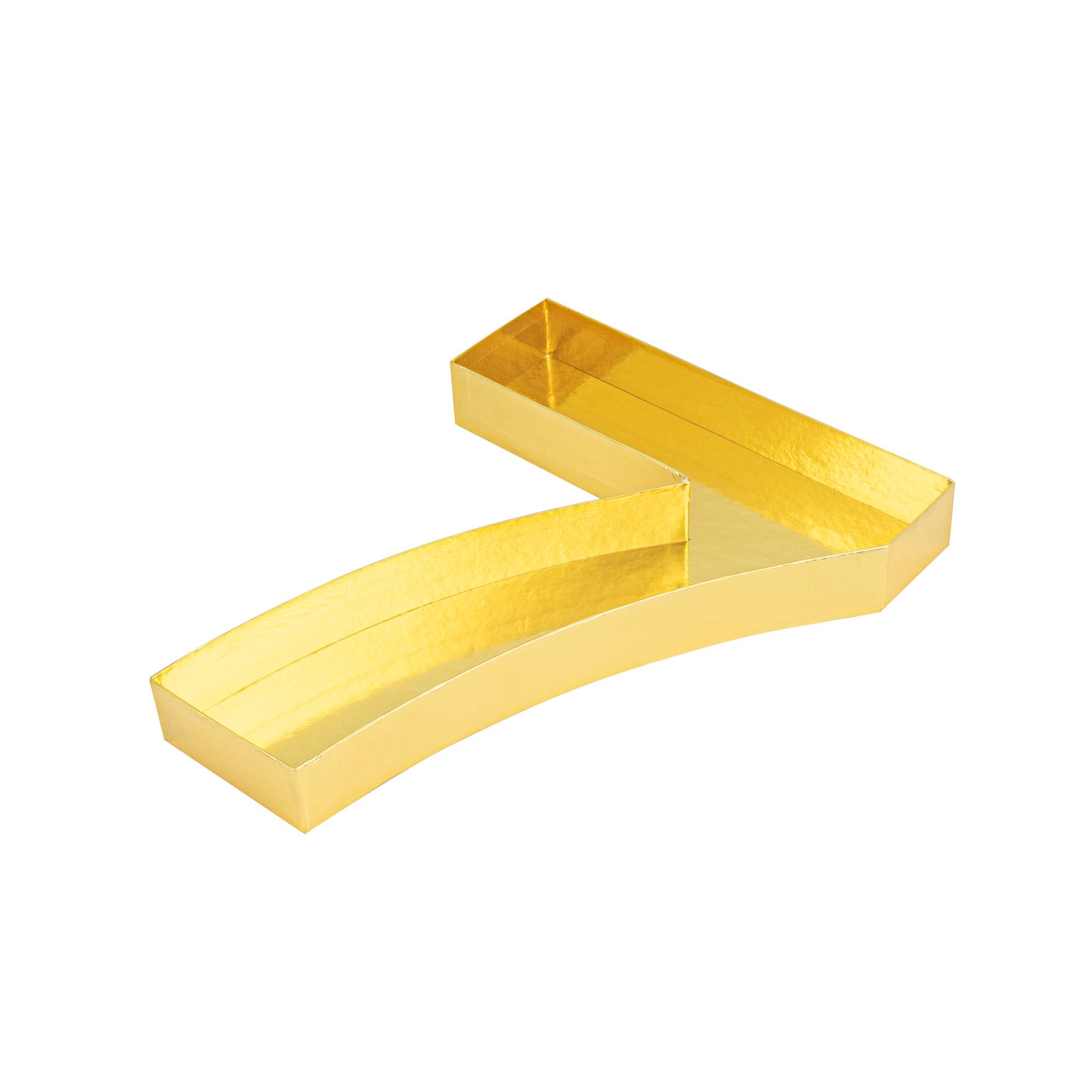 Chef 101 Gold Paper Charcuterie Fillable Number 7 Tray - 12" x 10" x 1 1/2" - 1 count box