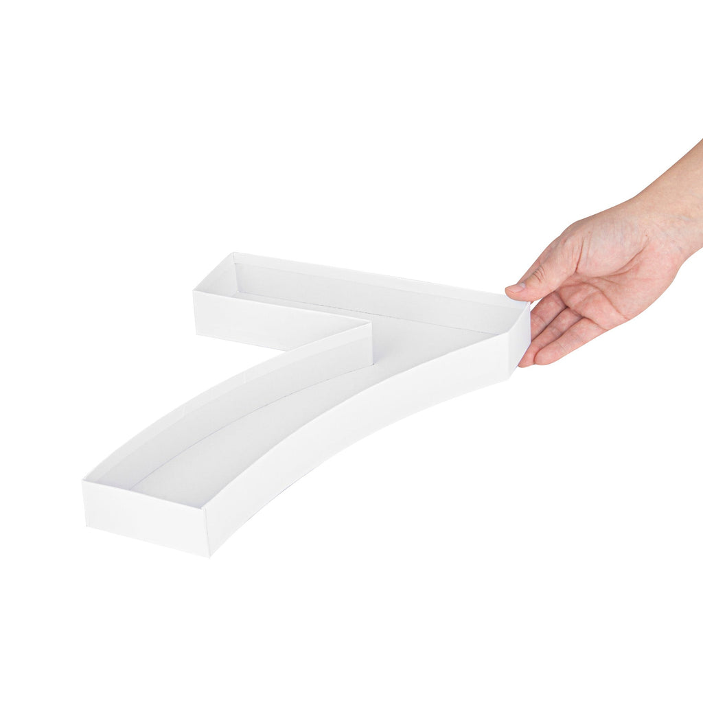 Chef 101 White Paper Charcuterie Fillable Number 7 Tray - 12" x 10" x 1 1/2" - 1 count box