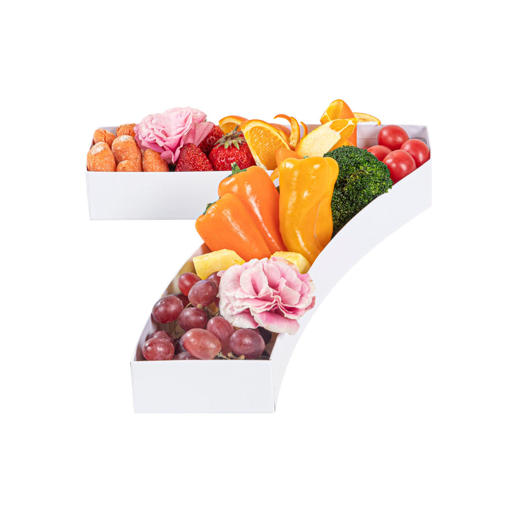 Chef 101 White Paper Charcuterie Fillable Number 7 Tray - 12" x 10" x 1 1/2" - 1 count box