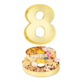 Chef 101 Gold Paper Charcuterie Fillable Number 8 Tray - 12" x 10" x 1 1/2" - 1 count box