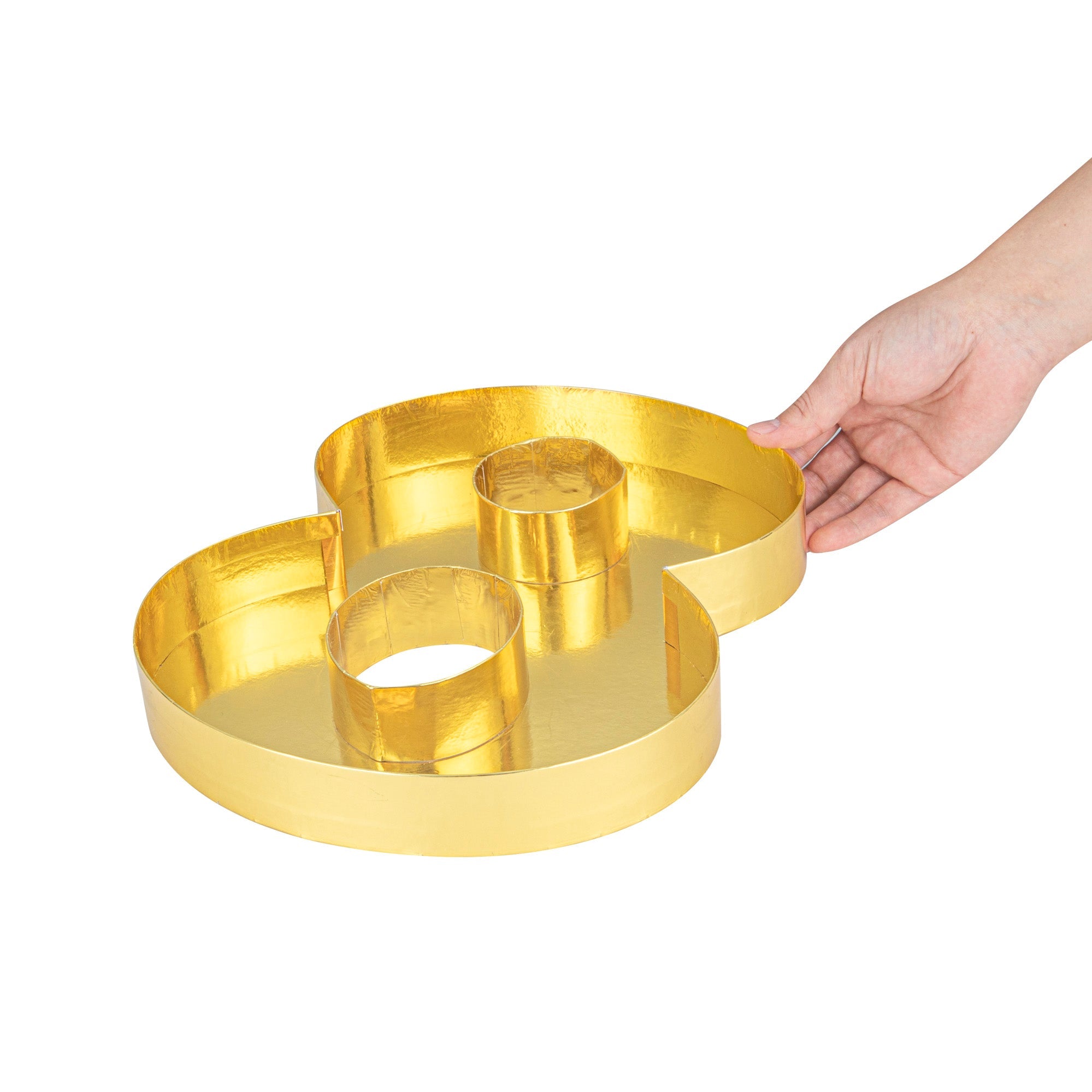 Chef 101 Gold Paper Charcuterie Fillable Number 8 Tray - 12" x 10" x 1 1/2" - 1 count box