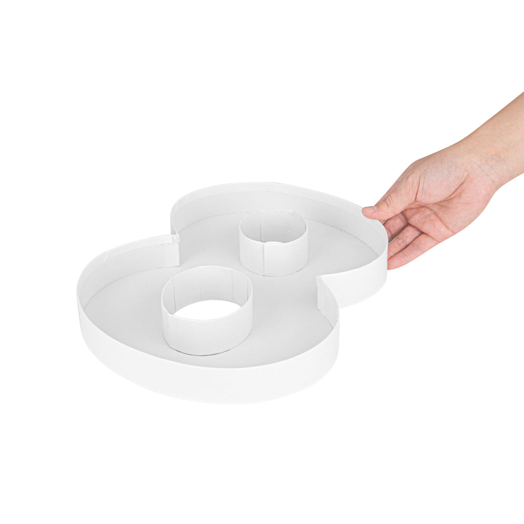Chef 101 White Paper Charcuterie Fillable Number 8 Tray - 12" x 10" x 1 1/2" - 1 count box