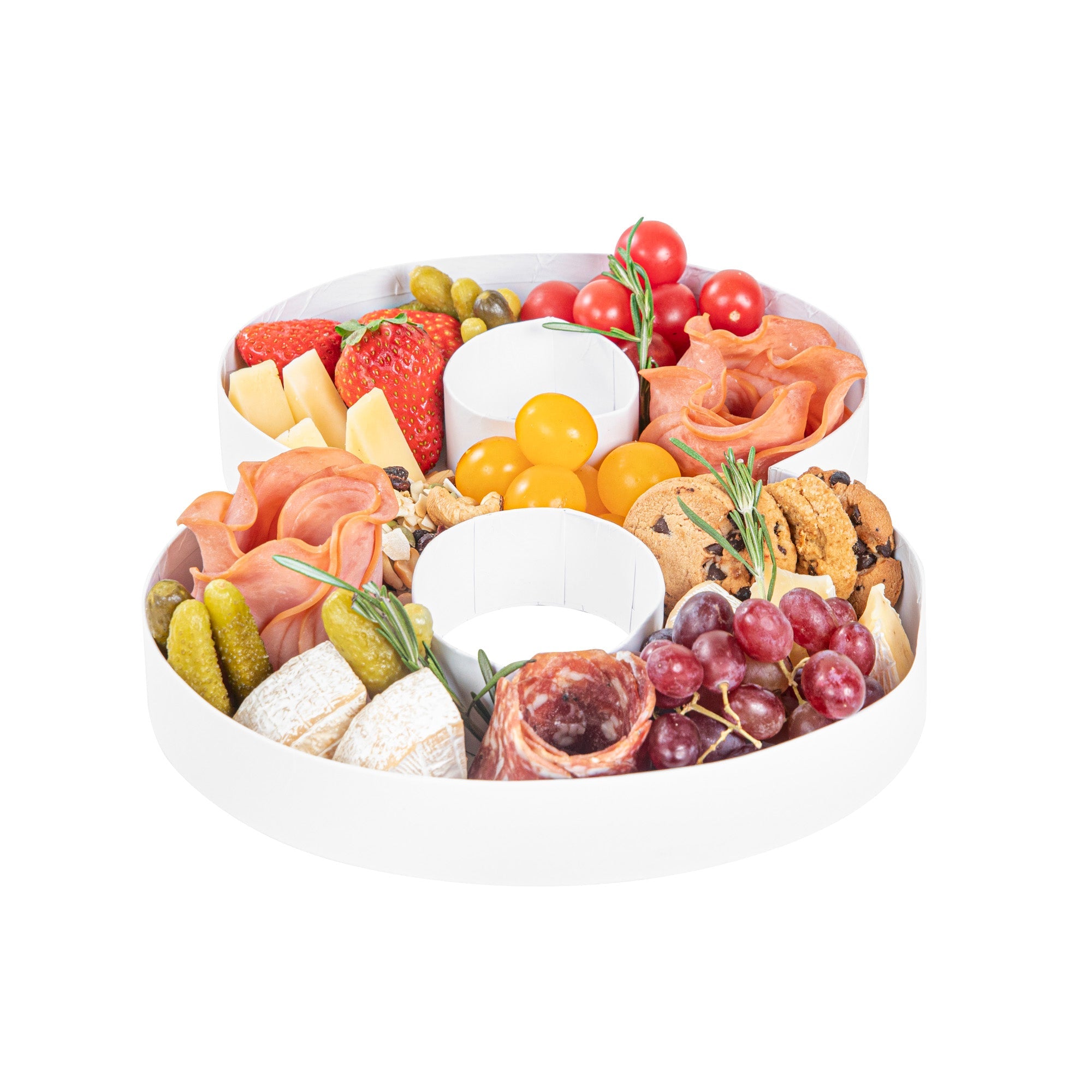 Chef 101 White Paper Charcuterie Fillable Number 8 Tray - 12" x 10" x 1 1/2" - 1 count box