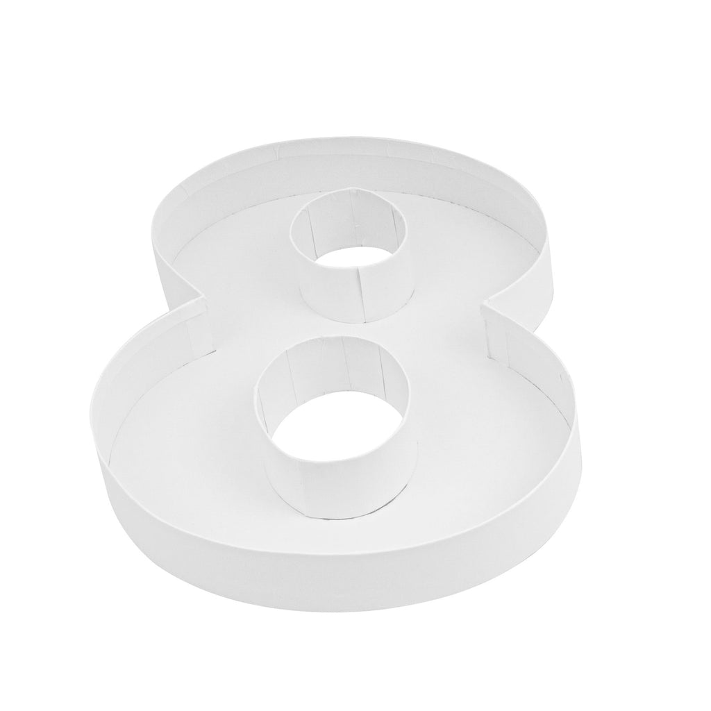 Chef 101 White Paper Charcuterie Fillable Number 8 Tray - 12" x 10" x 1 1/2" - 1 count box