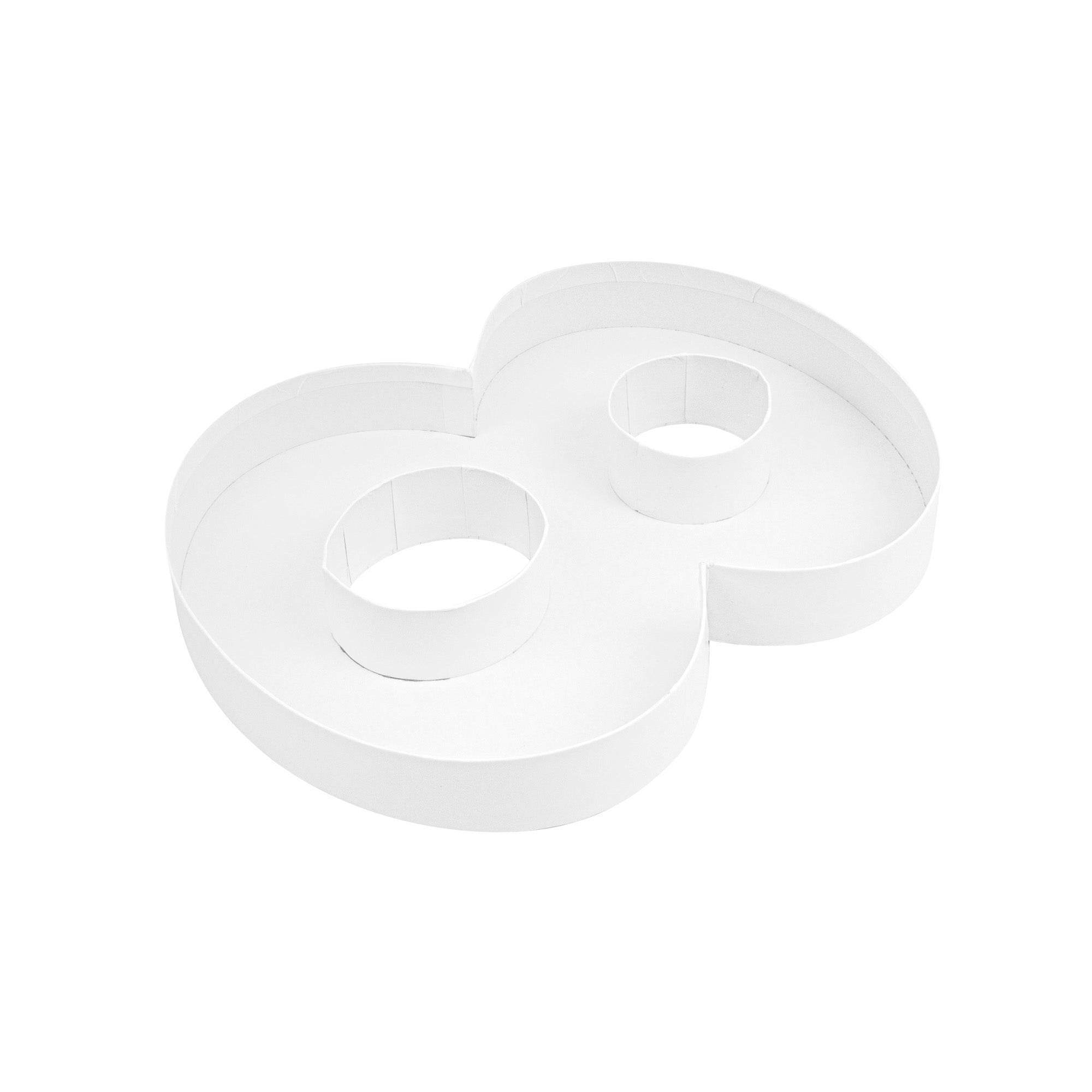 Chef 101 White Paper Charcuterie Fillable Number 8 Tray - 12" x 10" x 1 1/2" - 1 count box