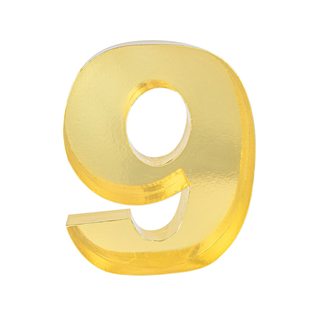 Chef 101 Gold Paper Charcuterie Fillable Number 9 Tray - 12" x 10" x 1 1/2" - 1 count box