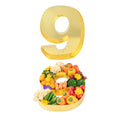 Chef 101 Gold Paper Charcuterie Fillable Number 9 Tray - 12" x 10" x 1 1/2" - 1 count box