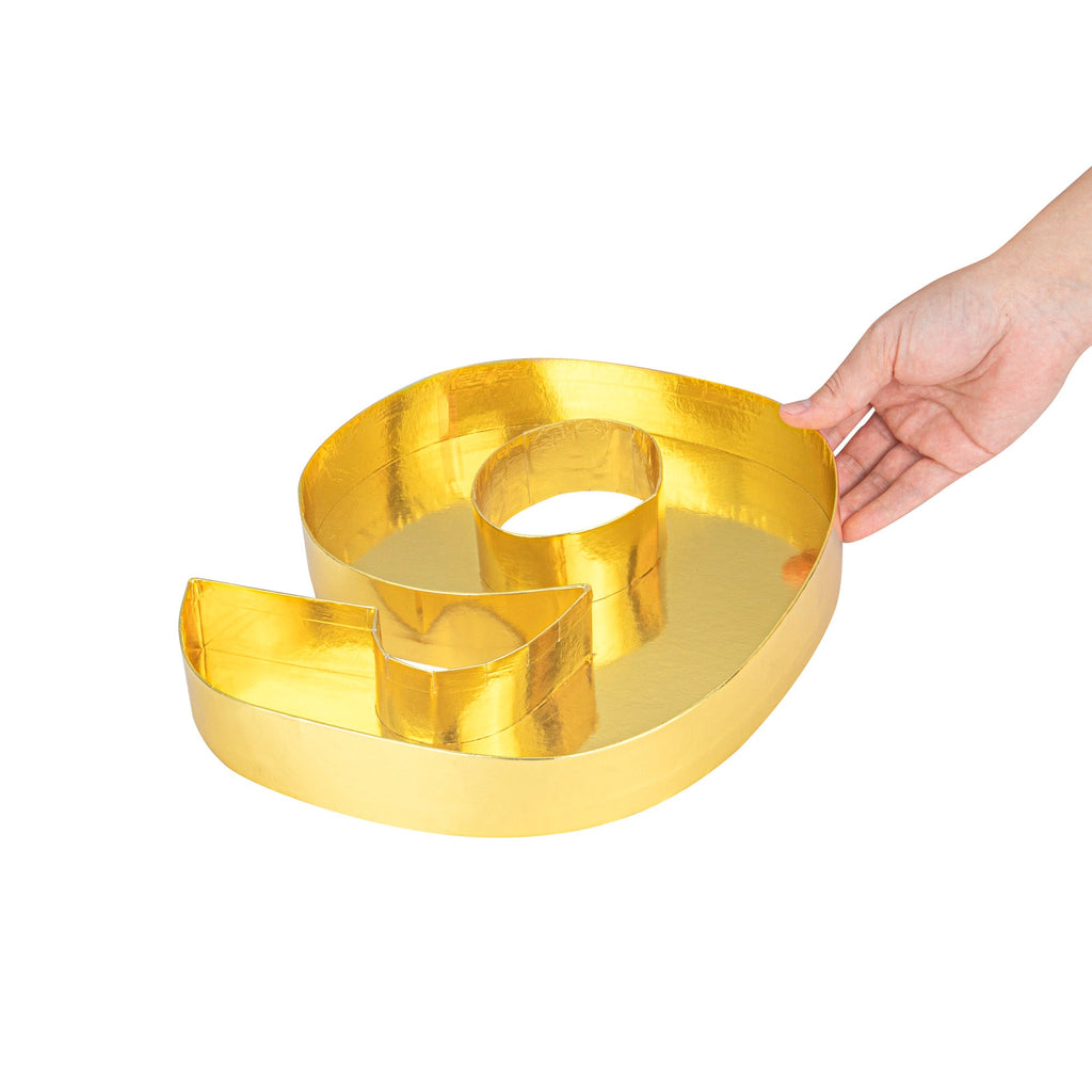 Chef 101 Gold Paper Charcuterie Fillable Number 9 Tray - 12" x 10" x 1 1/2" - 1 count box