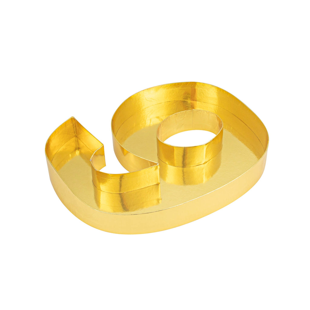 Chef 101 Gold Paper Charcuterie Fillable Number 9 Tray - 12" x 10" x 1 1/2" - 1 count box