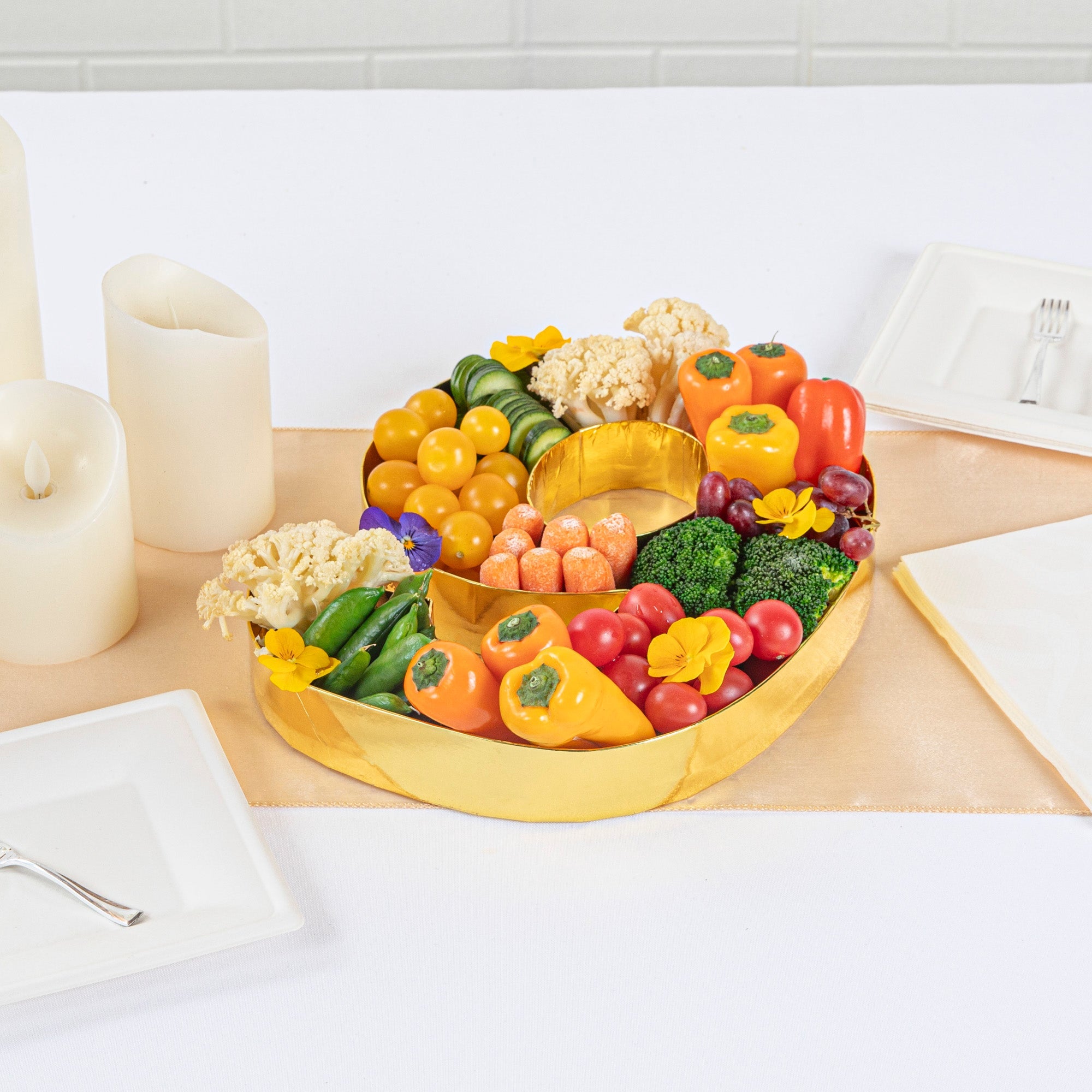 Chef 101 Gold Paper Charcuterie Fillable Number 9 Tray - 12" x 10" x 1 1/2" - 1 count box