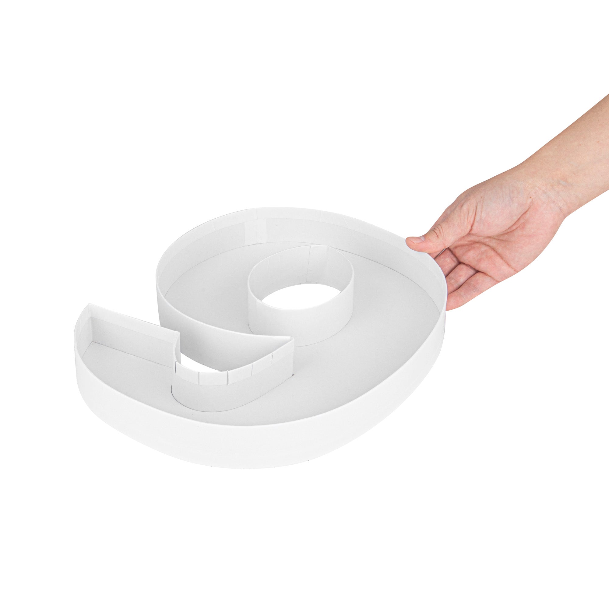 Chef 101 White Paper Charcuterie Fillable Number 9 Tray - 12" x 10" x 1 1/2" - 1 count box