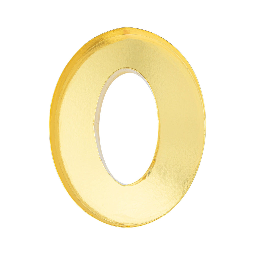 Chef 101 Gold Paper Charcuterie Fillable Number 0 Tray - 12" x 10" x 1 1/2" - 1 count box