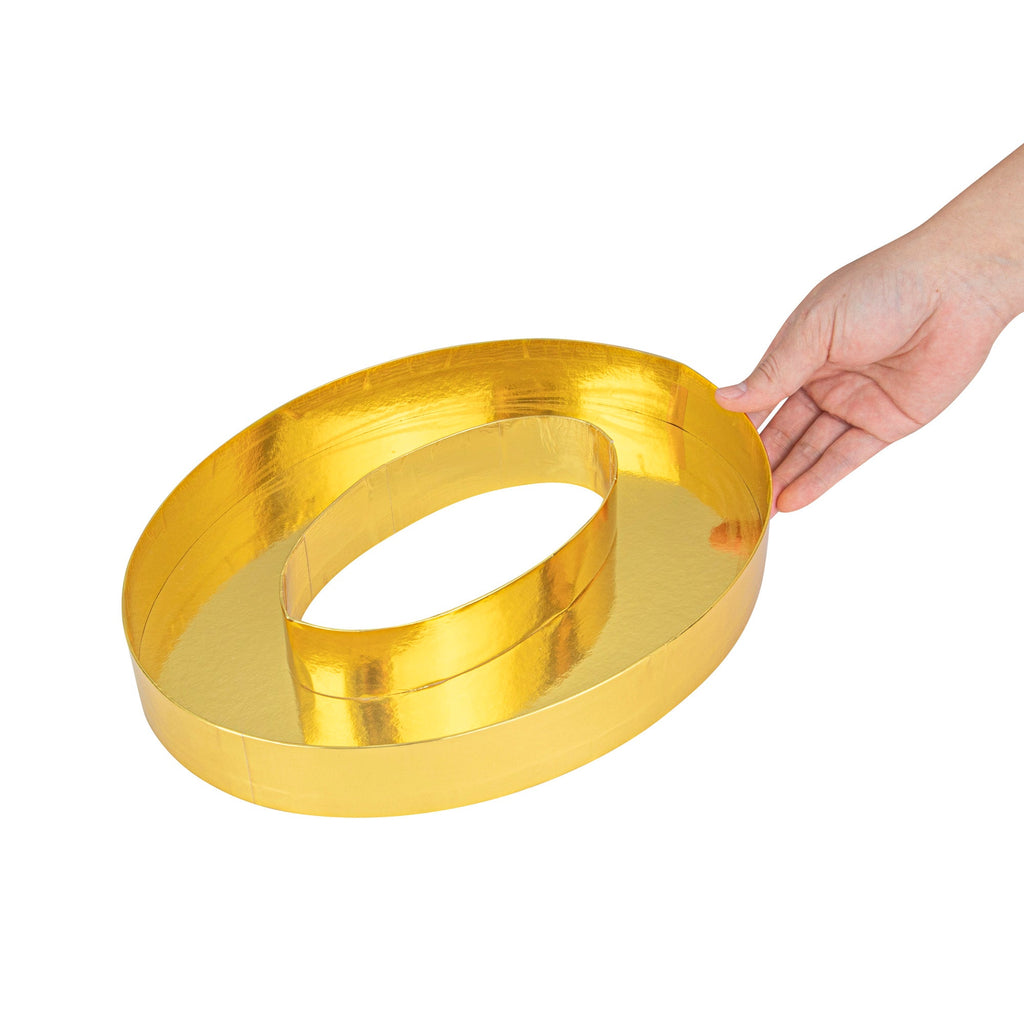 Chef 101 Gold Paper Charcuterie Fillable Number 0 Tray - 12" x 10" x 1 1/2" - 1 count box