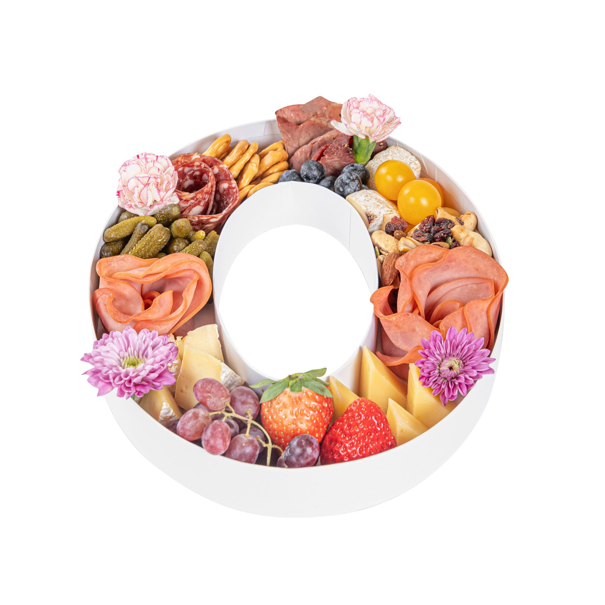 Chef 101 White Paper Charcuterie Fillable Number 0 Tray - 12" x 10" x 1 1/2" - 1 count box