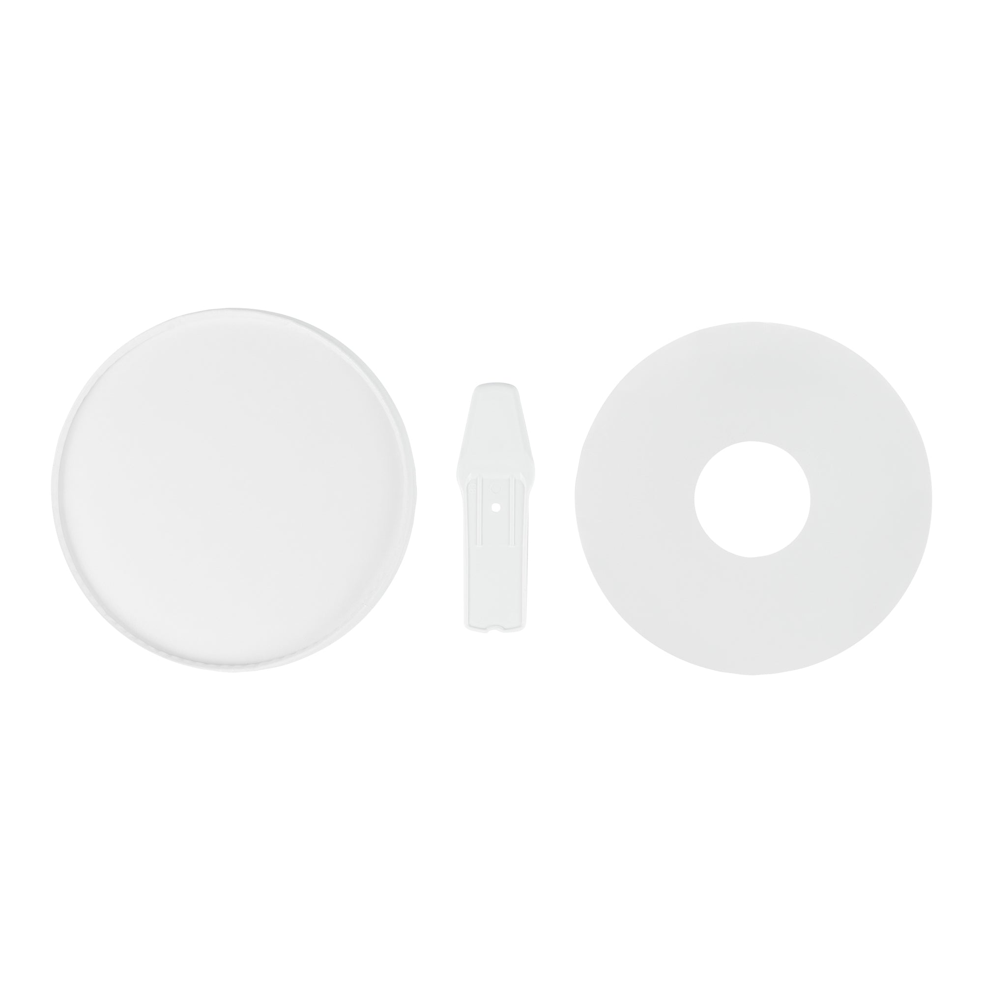 Coppetta Round White Paper Lid - Fits 8 oz To Go Cup, with Spoon - 3 3/4" x 3 3/4" x 3/4" - 200 count box