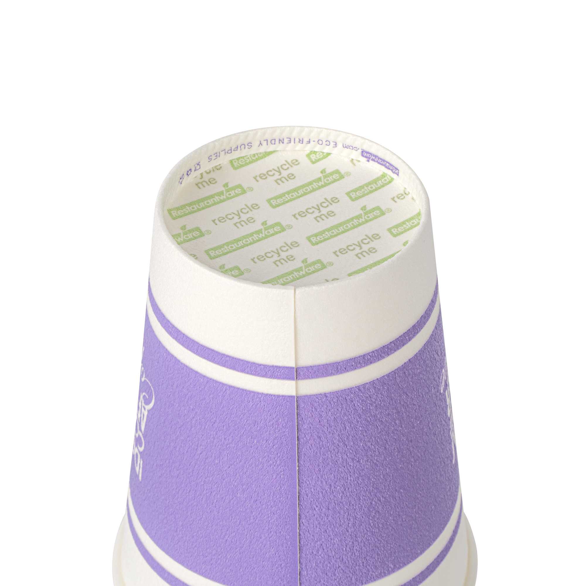 Restpresso 12 oz Purple Paper Insulated Hot Cup - Ideas Come After Coffee - 25 count box