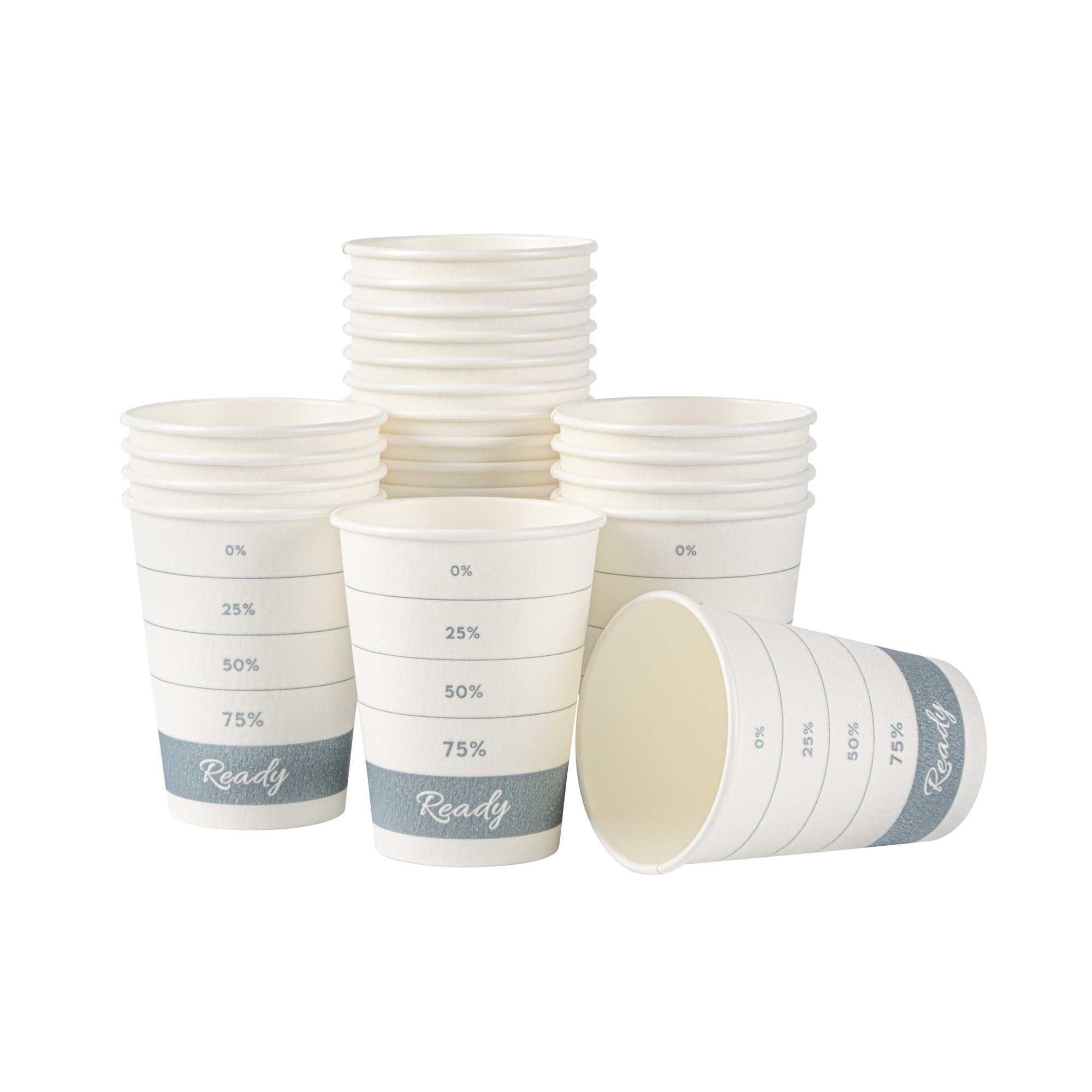 Restpresso 12 oz Green Paper Insulated Hot Cup - Readiness Meter - 25 count box