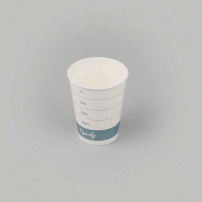 Restpresso 12 oz Green Paper Insulated Hot Cup - Readiness Meter - 25 count box
