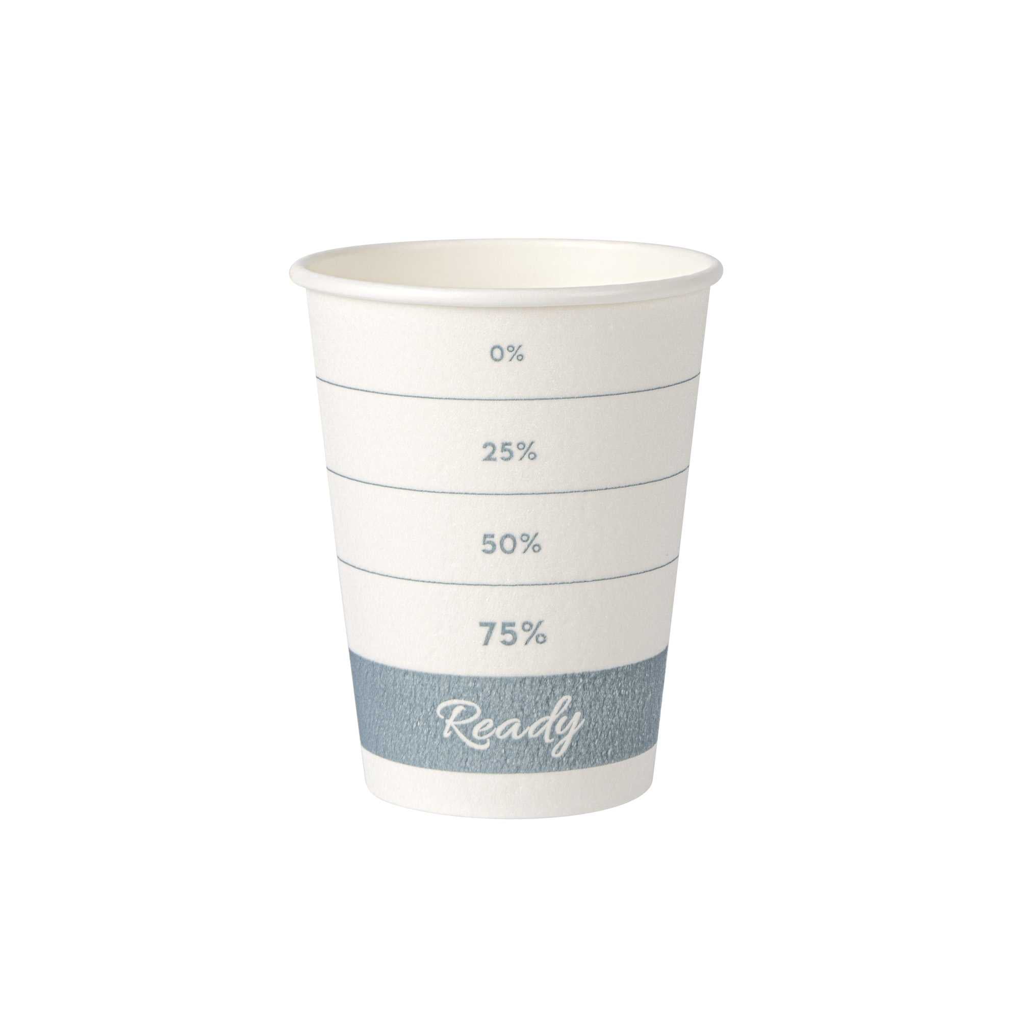 Restpresso 12 oz Green Paper Insulated Hot Cup - Readiness Meter - 25 count box