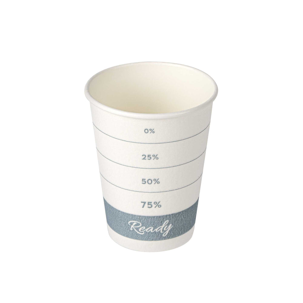 Restpresso 12 oz Green Paper Insulated Hot Cup - Readiness Meter - 25 count box