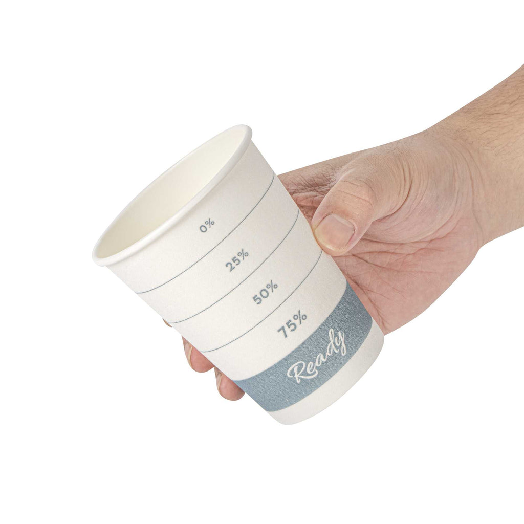 Restpresso 12 oz Green Paper Insulated Hot Cup - Readiness Meter - 500 count box