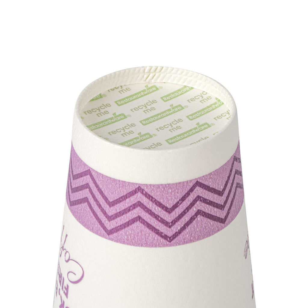 Restpresso 12 oz Pink Paper Insulated Hot Cup - Ok, But First Coffee - 500 count box