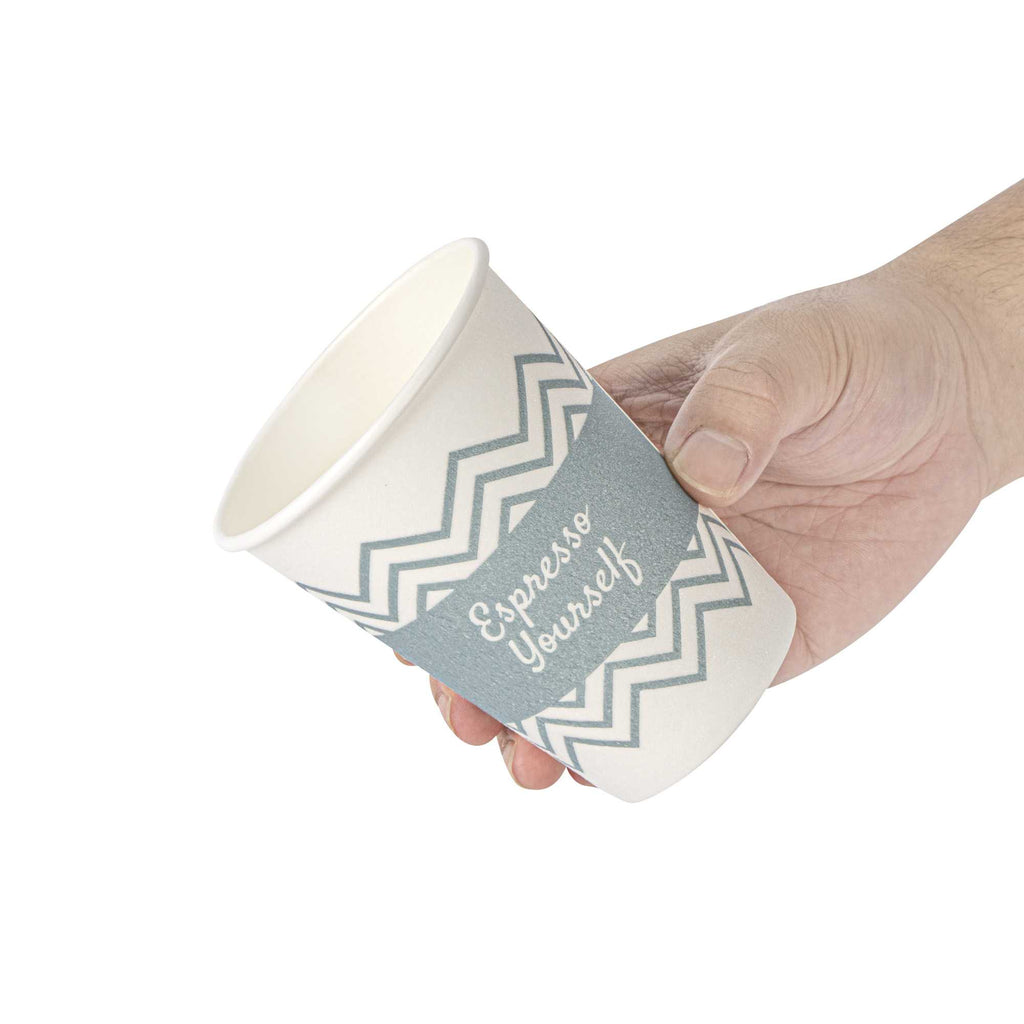 Restpresso 12 oz Blue Paper Insulated Hot Cup - Espresso Yourself - 500 count box