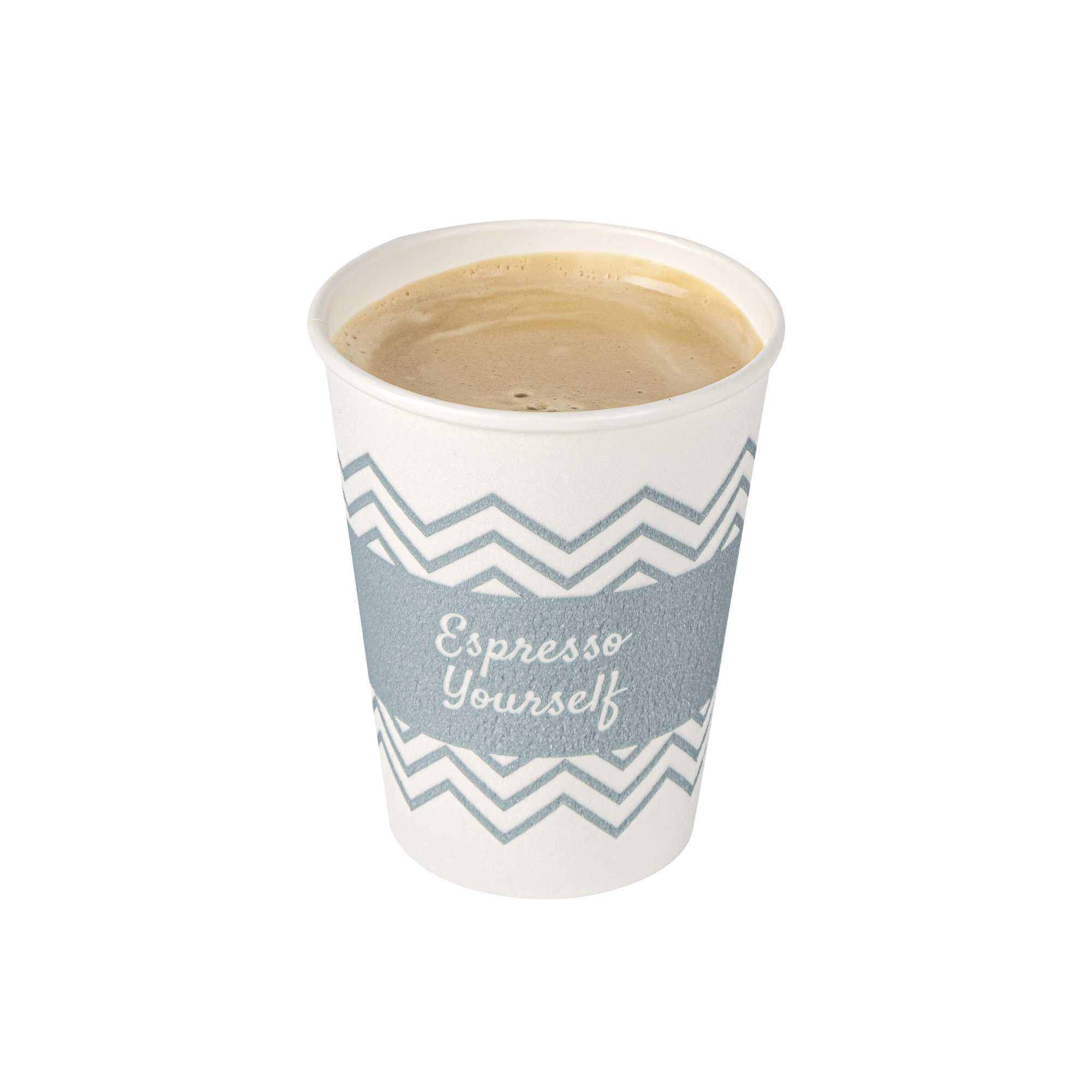 Restpresso 12 oz Blue Paper Insulated Hot Cup - Espresso Yourself - 500 count box