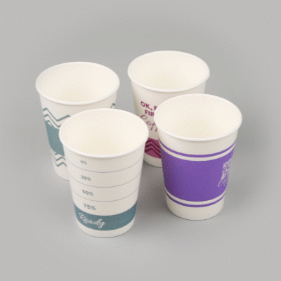 Restpresso 12 oz Assorted Paper Insulated Hot Cup Set - Coffee Quotes - 100 count box