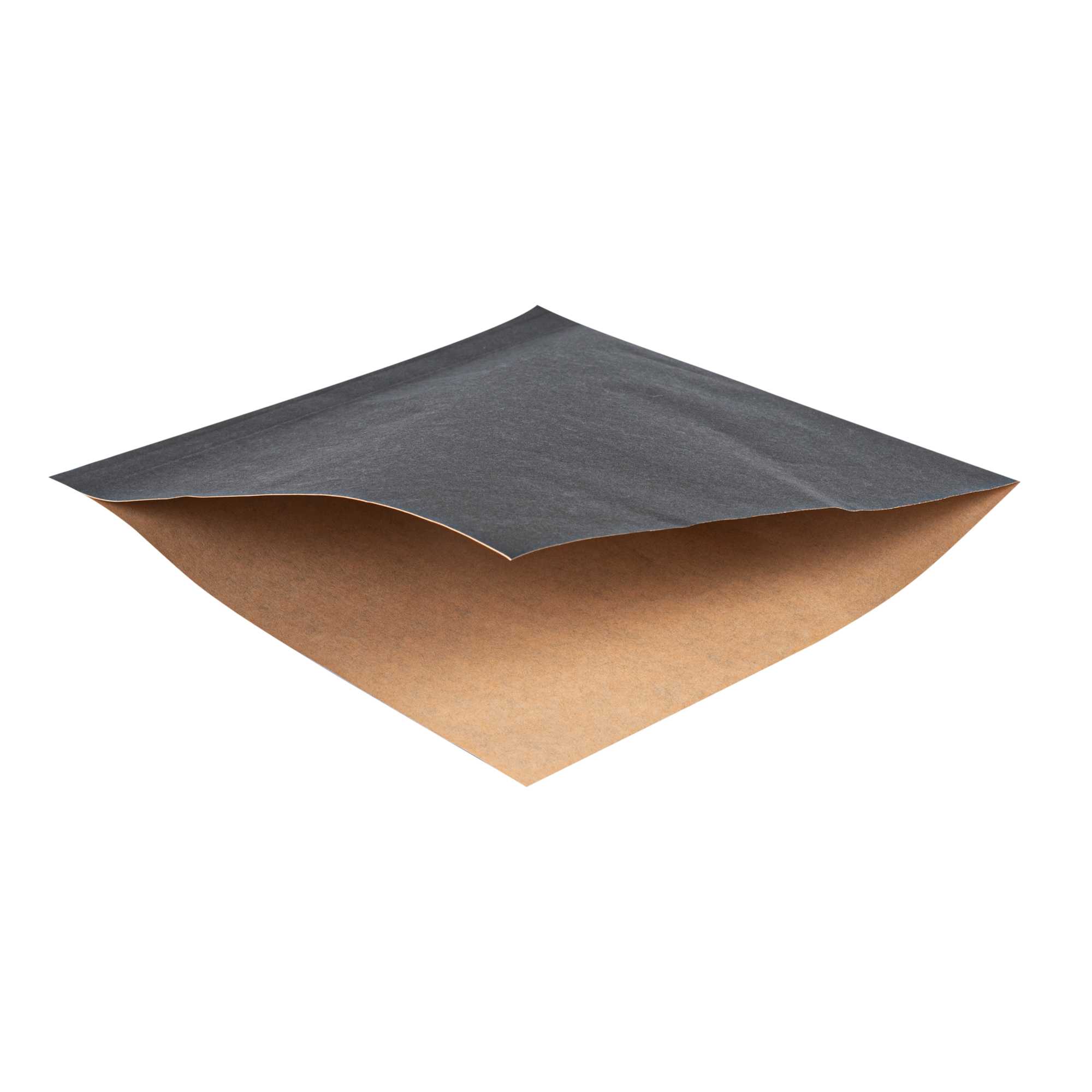 Bag Tek Black Paper Medium Double Open Bag - Greaseproof - 7" x 6 3/4" - 5000 count box