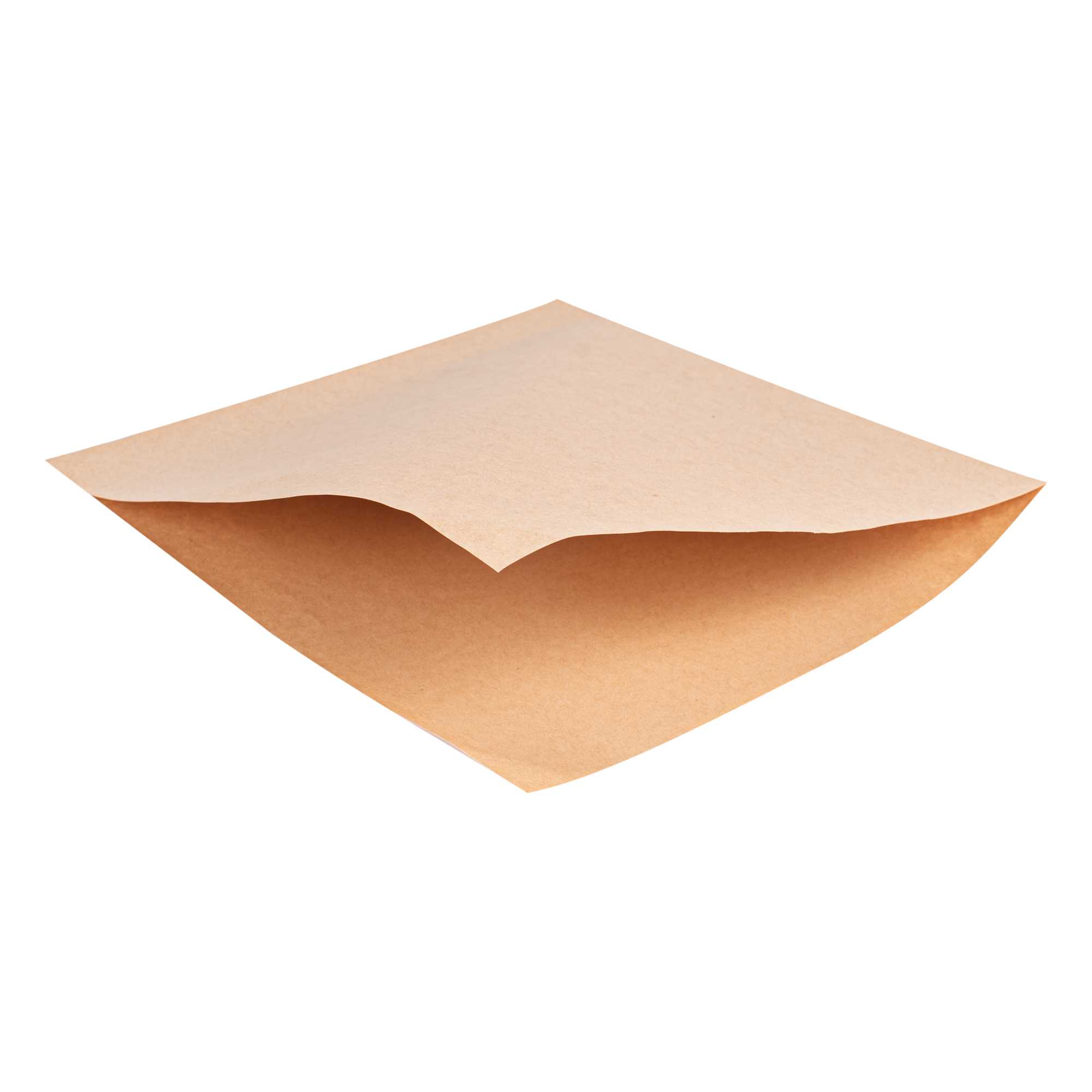 Bag Tek Kraft Paper Medium Double Open Bag - Greaseproof - 7" x 6 3/4" - 100 count box