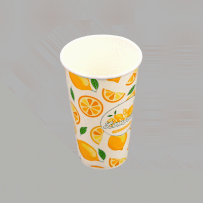Chef 101 16 oz Poly Paper Lemonade Cup - 25 count box