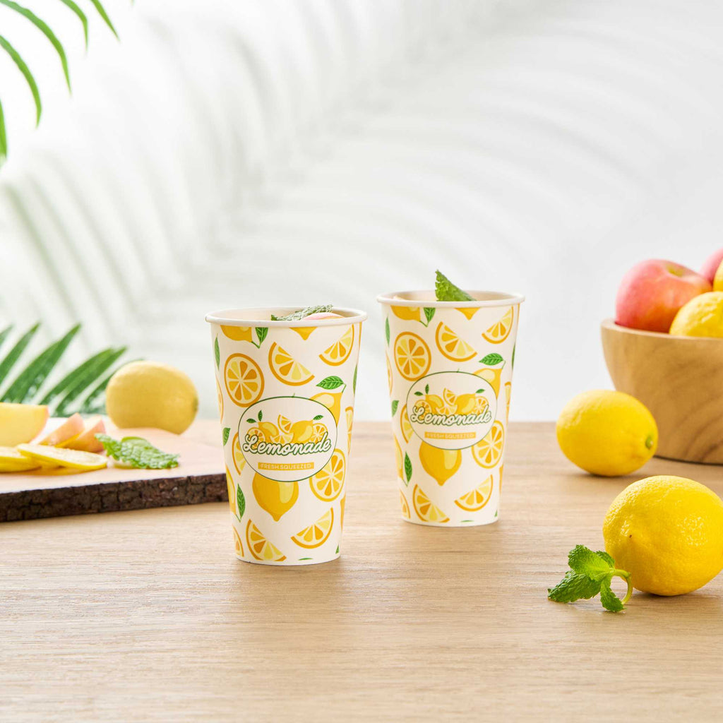 Chef 101 16 oz Poly Paper Lemonade Cup - 500 count box