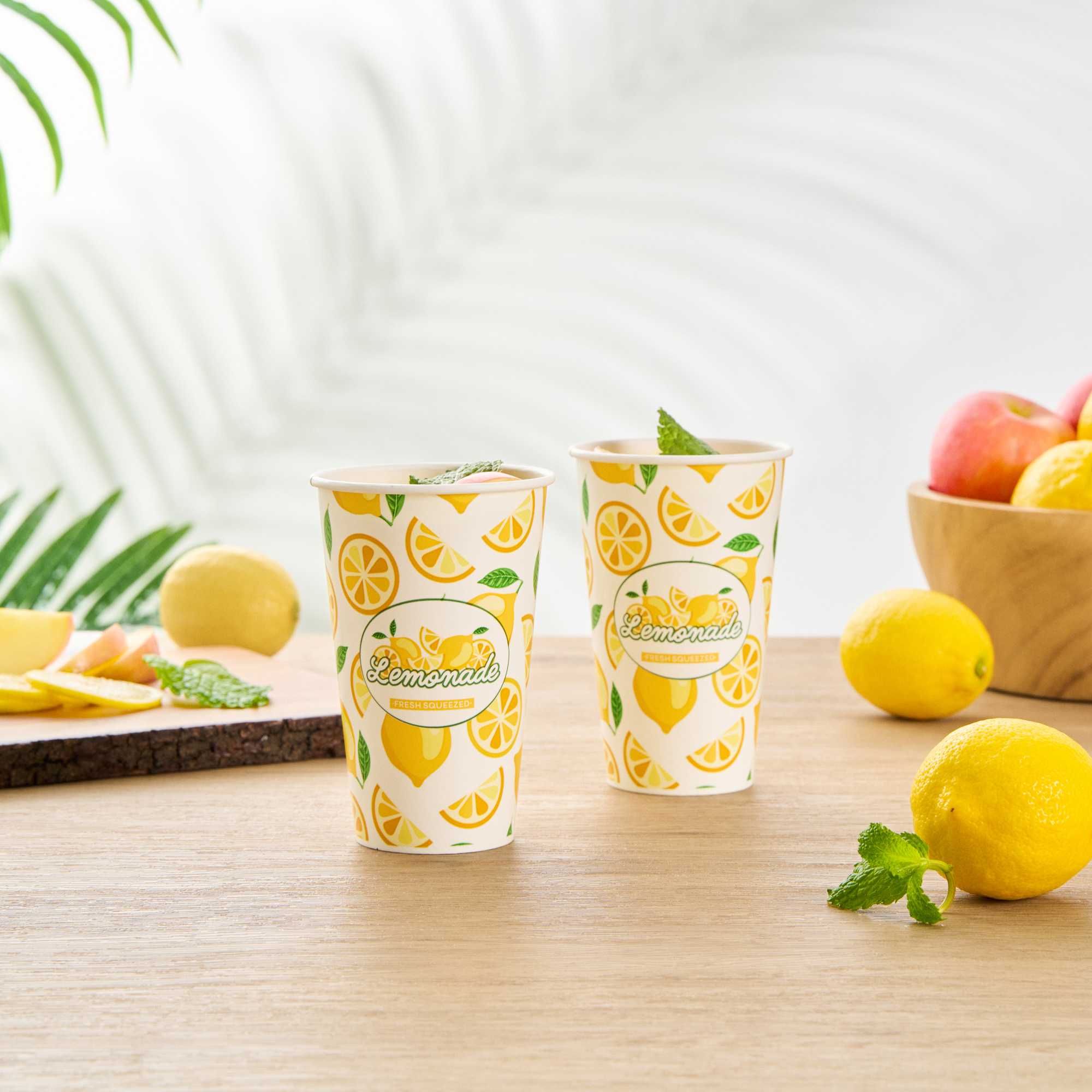 Chef 101 16 oz Poly Paper Lemonade Cup - 500 count box
