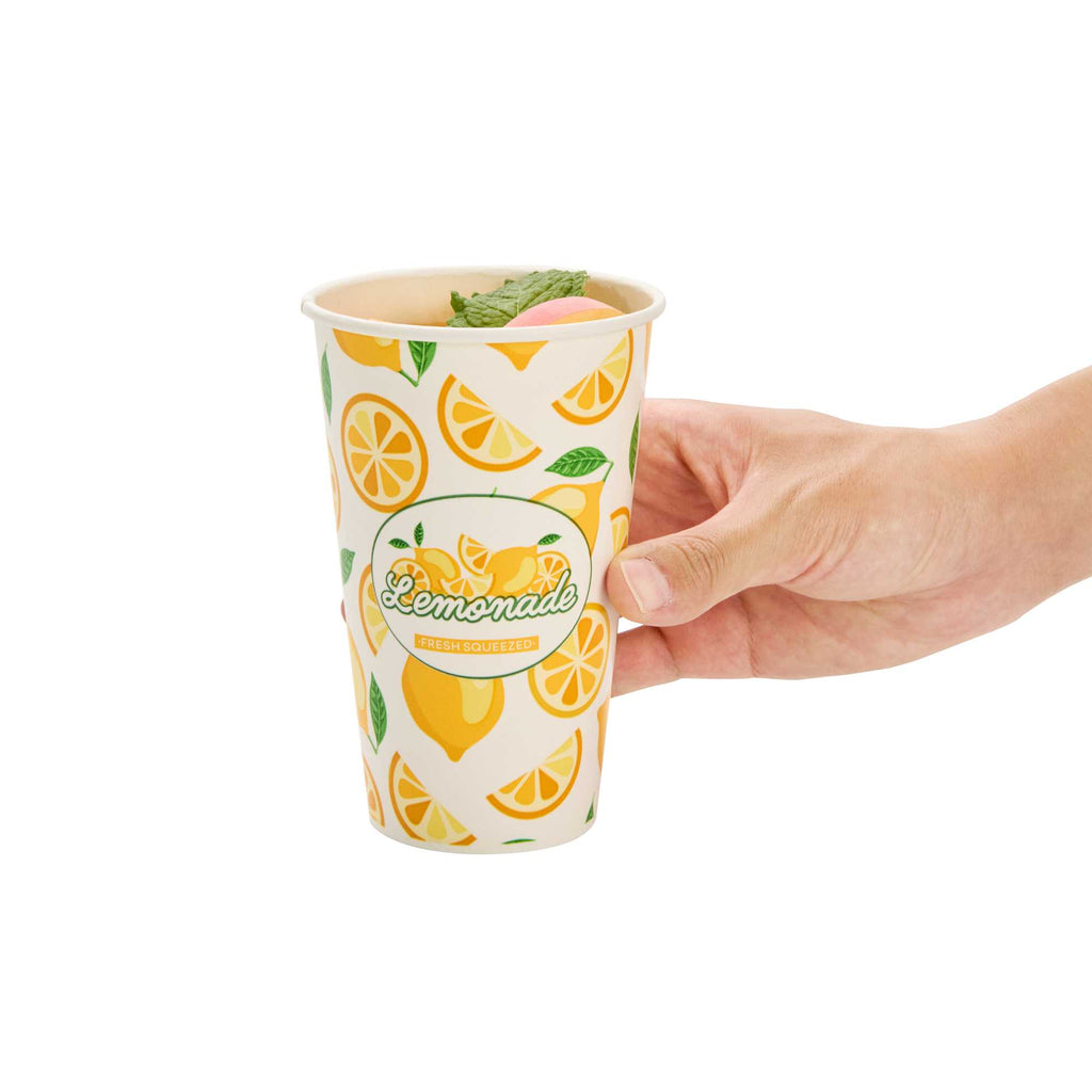 Chef 101 16 oz Poly Paper Lemonade Cup - 500 count box
