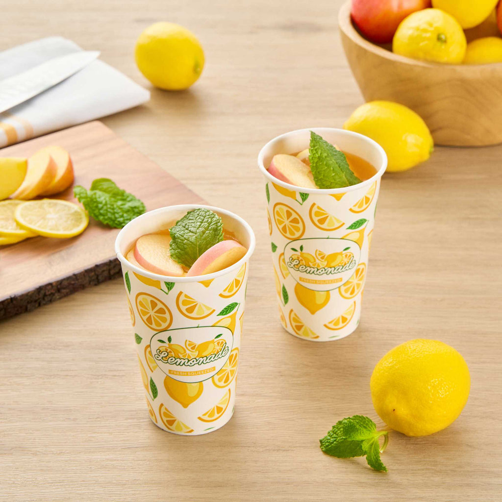 Chef 101 16 oz Poly Paper Lemonade Cup - 500 count box